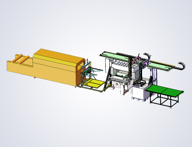 Vacuum forming automatic cutting and unloading machine